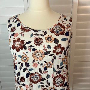 Donating Soon - Make an Offer Luxe Scoop-Neck Tank (Dark Floral)